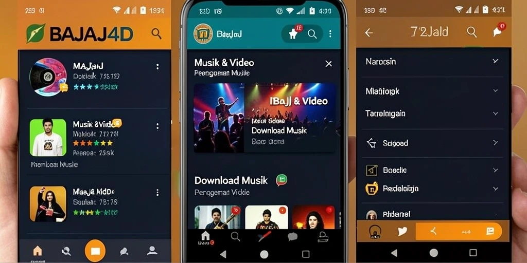 Tampilan antarmuka BAJAJ4D yang menarik untuk Download Musik.