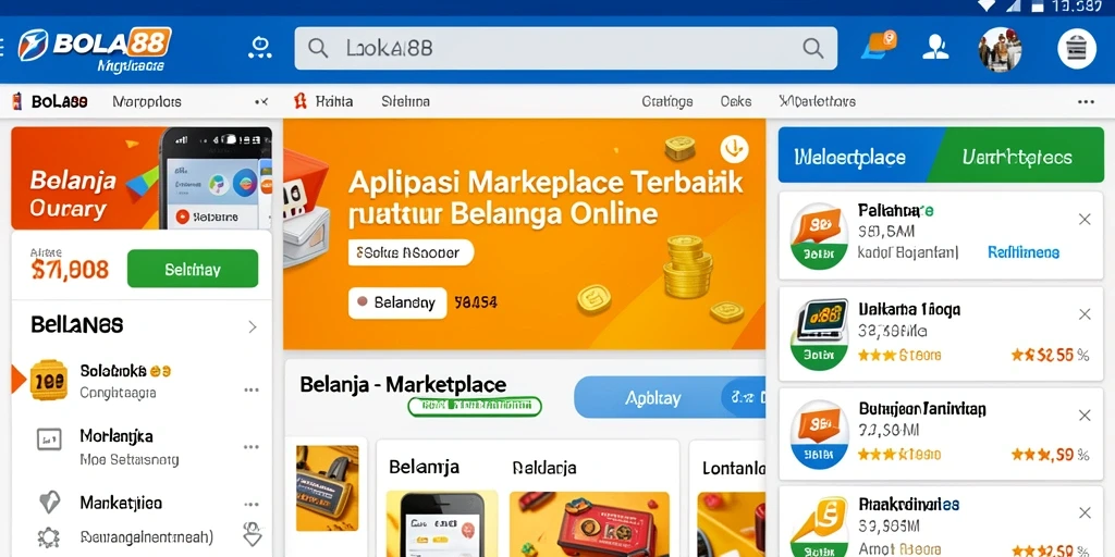 Tampilan antarmuka aplikasi BOLA88 yang memudahkan pengguna berbelanja.