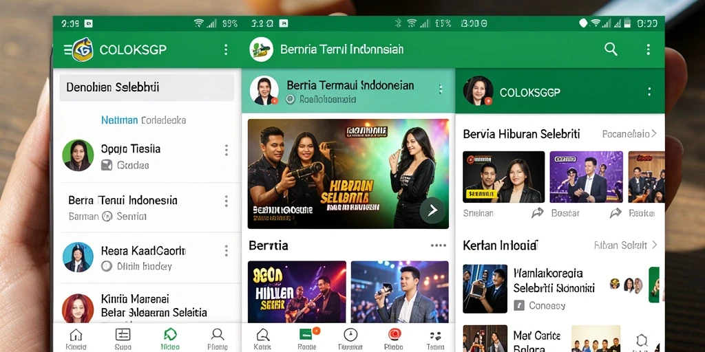 Tampilan antarmuka COLOKSGP yang menarik dan informatif.