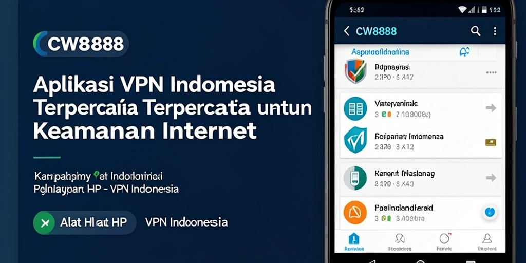 Tampilan antarmuka CW8888 yang sederhana dan mudah digunakan untuk VPN Indonesia.