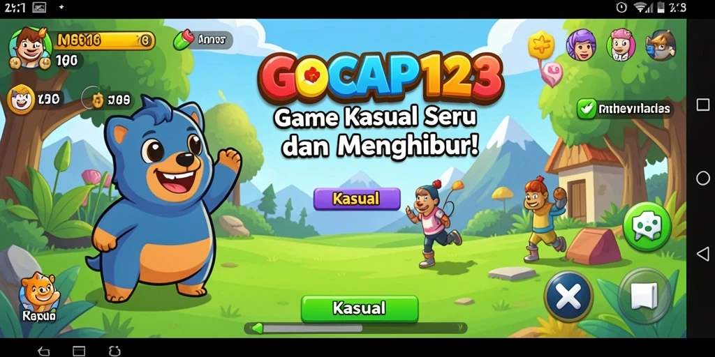 Tampilan antarmuka GOCAP123 saat bermain game kasual yang menyenangkan.