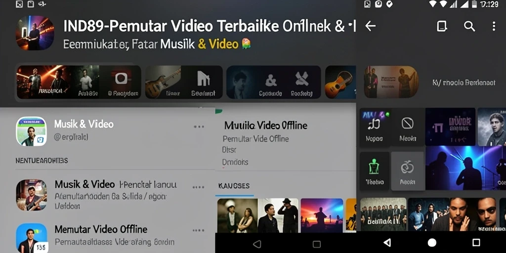 Antarmuka menarik dari aplikasi Pemutar Video Offline IND89.
