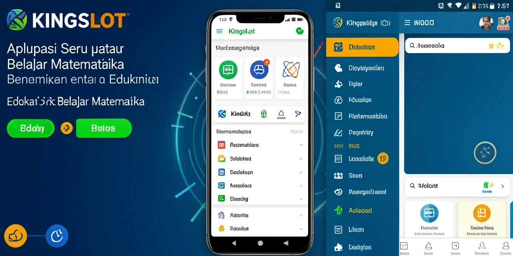 Tampilan antarmuka KINGSLOT yang menarik untuk belajar matematika.