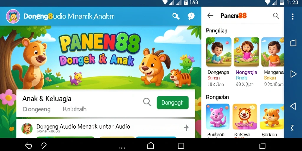 Antarmuka pengguna <strong>PANEN88</strong> yang menarik dan ramah bagi anak-anak.